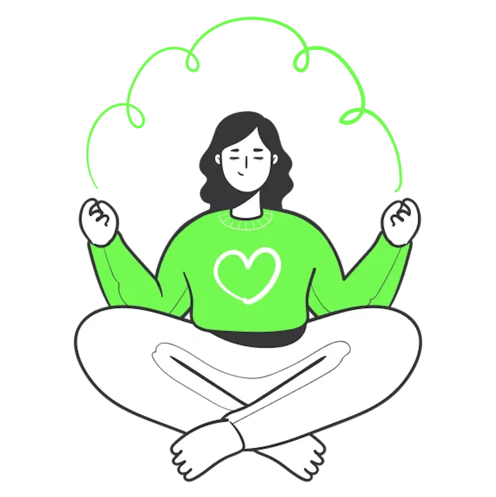 Mulher meditando